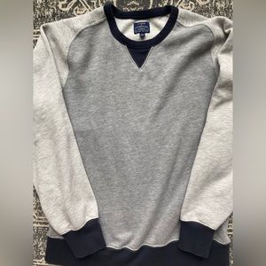 J Crew Color-block Authentic Fleece Crewneck Sweatshirt: Size L